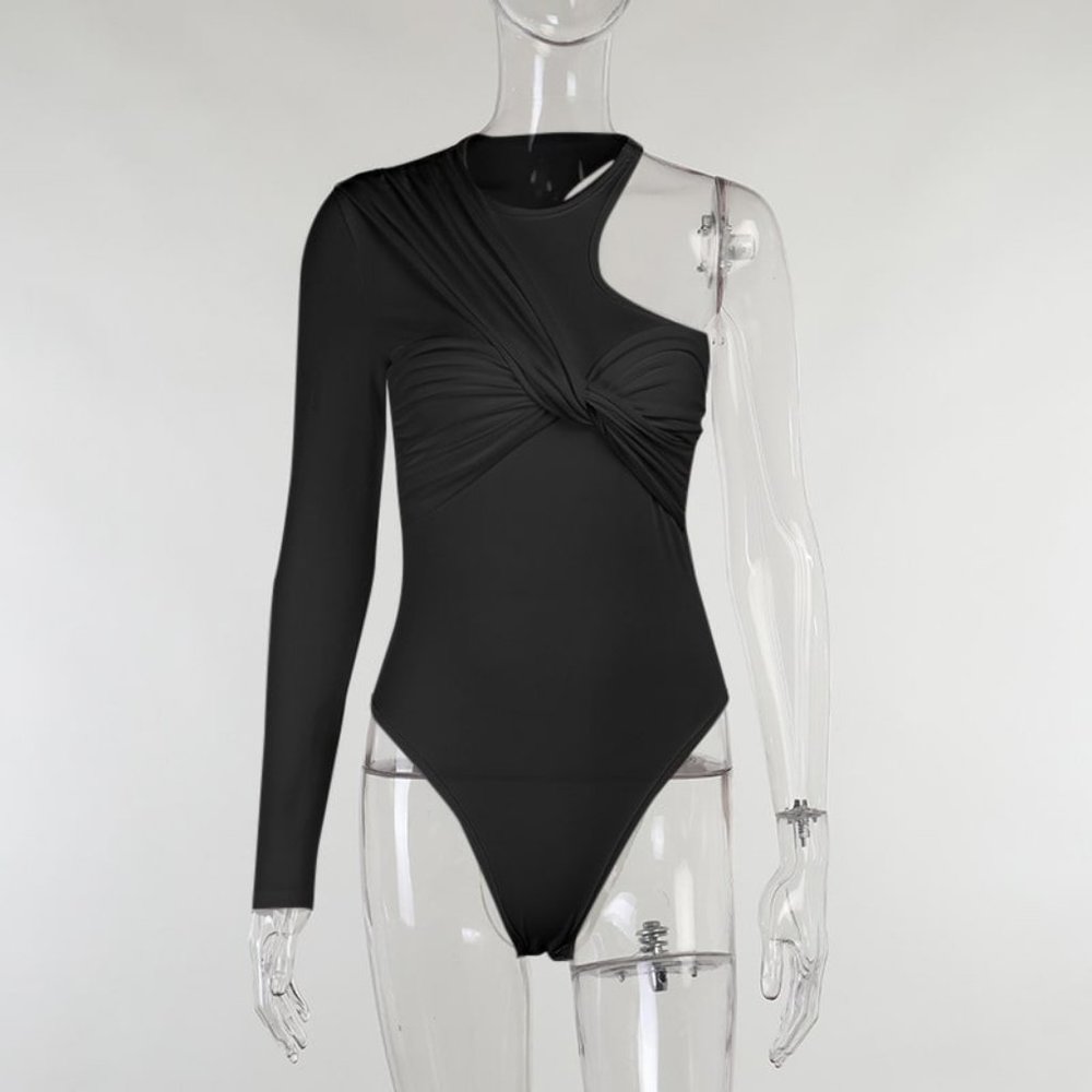 One Sleeve Twist Bodysuit - Picture 4 of 5